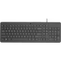 Teclado com fio HP 150 turco Q USB preto 664R5AA#AB8