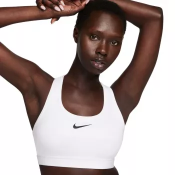 Nike Swoosh Sutiã Desportivo Suporte Médio Branco XL