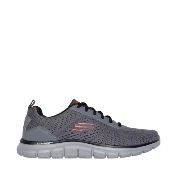 Skechers Track Leshur Sapatilhas de treino homem, cinzento-escuro/laranja, EU 44
