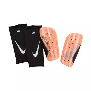 Nike Mercurial Lite caneleiras Total Orange/Preto tamanho S