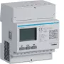 Contador de energia trifásico Hager ECP302C para transformadores de corrente 1A ou 5A, calha DIN de 4 módulos, saída de impulso S0