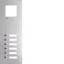 Hager RTQ106X placa frontal de intercomunicador Mono 6 botões branco