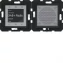 HAGER WAN6110BG Radio Touch UP altifalante DAB+ Bluetooth de encastrar preto brilhante