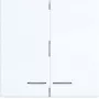 HAGER WAW2031WG Tampa de duplo balanceiro com lente transparente, branco-polar