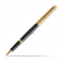 Waterman Hemisphere Caneta rollerball - fina, preto brilhante com anéis cromados, caixa de presente 2225136