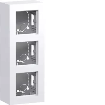 HAGER WAD8310WG Caixa de superfície 3 módulos alta, branco-polar