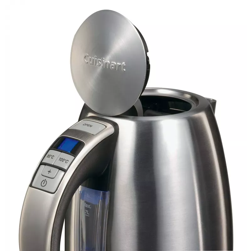 Cuisinart CPK17E-B Chaleira elétrica, 1,7 L, 1500 W, aço inoxidável, 6 definições de temperatura