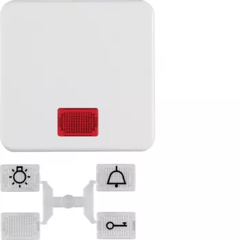 Hager WWW1336PW Balanceiro com 5 lentes para interruptor encastrado, IP44, branco-polar brilhante