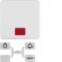 Hager WWW1336PW Balanceiro com 5 lentes para interruptor encastrado, IP44, branco-polar brilhante