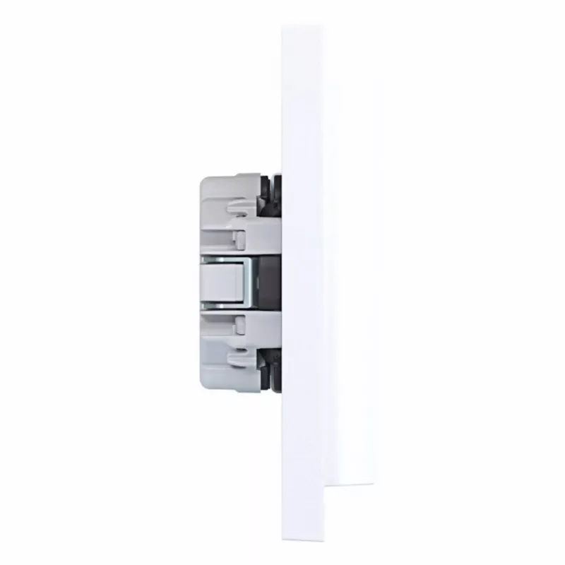 HAGER WAS2175WM Tomada dupla com tampa basculante, Berker A.1, branco-polar