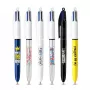 BIC 4 Colours Esferográfica pack de 6, corpo azul, 4 cores de tinta (azul, vermelho, verde, preto), ponta média 1,0 mm 9926071