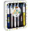 BIC 4 Colours Esferográfica pack de 6, corpo azul, 4 cores de tinta (azul, vermelho, verde, preto), ponta média 1,0 mm 9926071
