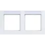 Moldura horizontal Hager A.1 2 tomadas, branco luz mate WAD6202WM
