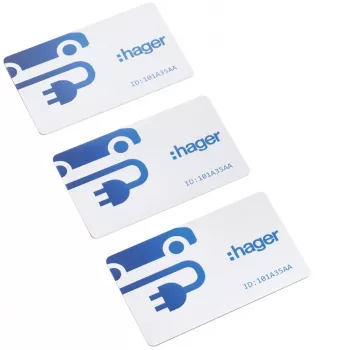 Cartões RFID HAGER XVA410, pack de 3, Mifare Classic 1K, 13,56 MHz, branco