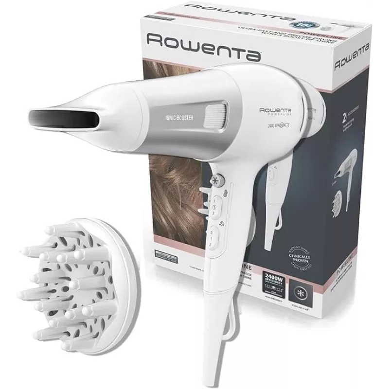 Secador de cabelo Rowenta Power 2100W branco/prateado