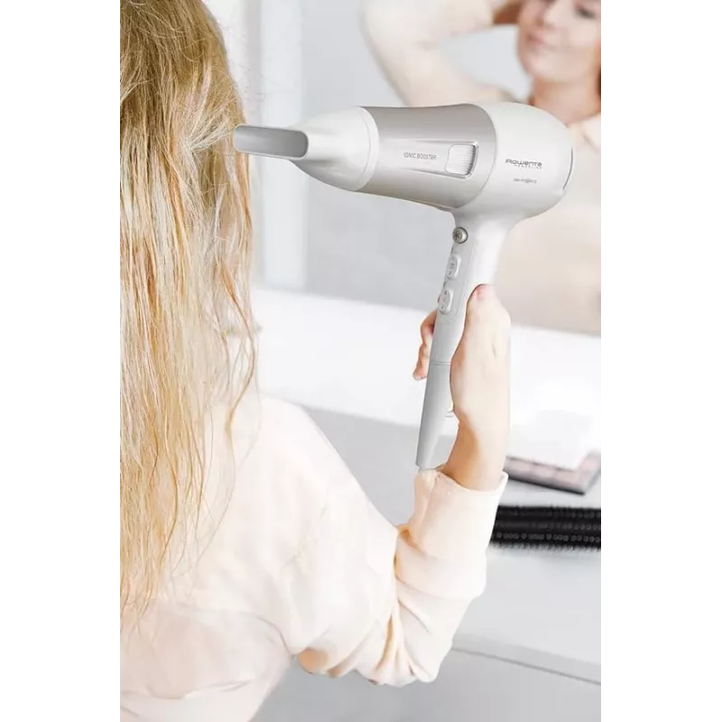 Secador de cabelo Rowenta Power 2100W branco/prateado