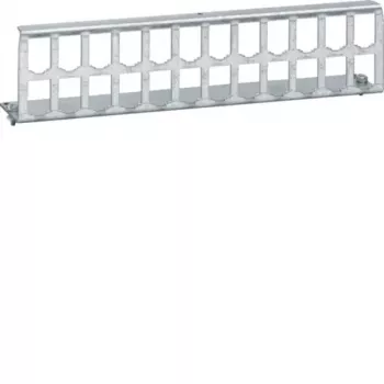 Patch panel vazio HAGER UM00K4 24 portas para módulos da série UM, 19 polegadas 1U, cinzento claro