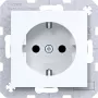 Tomada Schuko HAGER WAS1400WG, encastrada, terminais de parafuso com elevação, 16 A, 250 V, branco puro