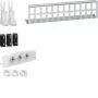 Kit de campo multimédia HAGER UM00M4 com 3 tomadas Schuko e 12 ligações RJ45, branco
