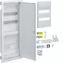 Quadro de distribuição encastrado HAGER VU602NWH com tomada e porta de aço, 2 filas, 24 módulos, branco