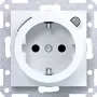 Tomada SCHUKO HAGER WAS1261WG com interruptor diferencial, tipo A, 16 A, 30 mA, branco polar