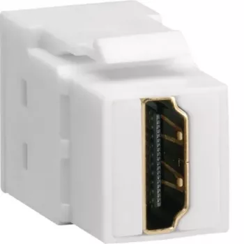 Módulo Keystone Hager universalVZ20HS HDMI fêmea para HDMI fêmea 180° branco