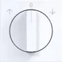 Placa central HAGER WAF1317WG para interruptor rotativo de estores, branco estúdio