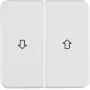 Tampa de duplo balancé HAGER WWW2001PW com símbolo de seta, série Witty-WG, encastrar, IP44, branco polar