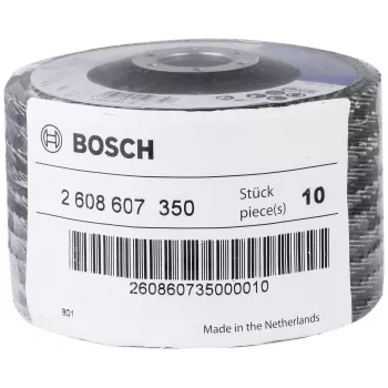 Disco de lixa de rebarbar Bosch X551 Standard para metal, 115 mm de diâmetro, 22,33 mm de furo, grão 60, corindo de zircónio, cónico, 1 unid. 2608607350