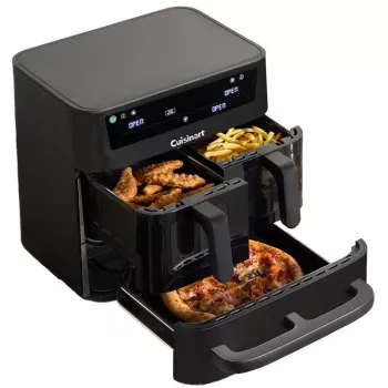 Fritadeira de ar quente 3 em 1 Cuisinart forno 13,6L, 1800W, aço inoxidável escovado