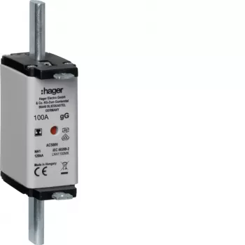 HAGER LNH1100MK NH1C 100A 500V gG Fusível com indicador superior, não seccionável