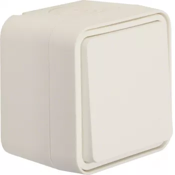 Hager WNC001B interruptor de comutação de superfície W.1 IP55 branco polar