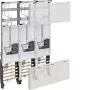 HAGER quadro de contador completo ZL33W4N, trifásico, 3 pontos, 1050mm, 3 campos