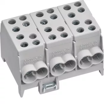 Hager borne de derivação de linha principal KH35L3 3 polos 2x35-2x25mm² cinzento