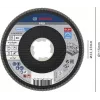 Bosch Accessories 2608619199 disco de lixa de lamelas X-LOCK 115 mm grão 80 corindo de zircónio cónico tipo 29 para metal, 1 unid.