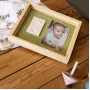 Baby Art Pure Frame conjunto de recordação em madeira para impressão da mão ou pé do bebé