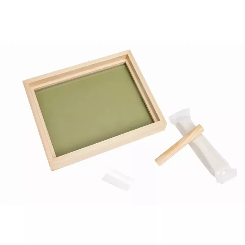 Baby Art Pure Frame conjunto de recordação em madeira para impressão da mão ou pé do bebé