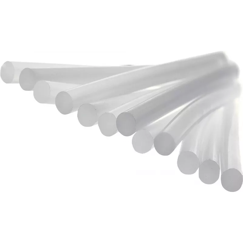 Rapid barras de cola quente para PVC e cabos, 12 mm de diâmetro, curtas, transparentes, 1 unid. 40107358