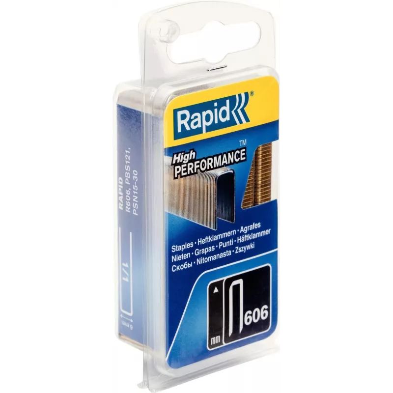 RAPID TOOLS tipo 606 agrafos estreitos 30 mm aço galvanizado revestido a resina 1000 unid. 40109532