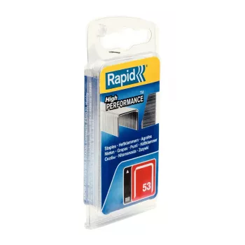 Rapid n.º 53 agrafos de arame fino, 12 mm comprimento das pernas, aço galvanizado, embalagem de 2500 40109505