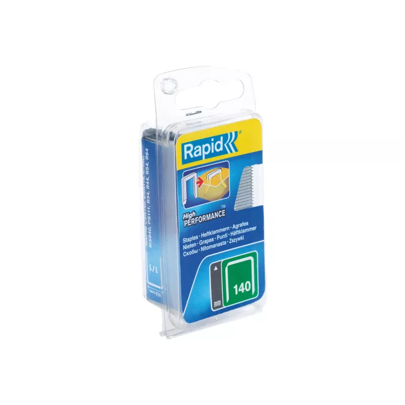 Agrafos de arame plano RAPID TOOLS Rapid Tipo 140, 14 mm de comprimento da perna, aço galvanizado, 1250 unid., em cartão 40109576