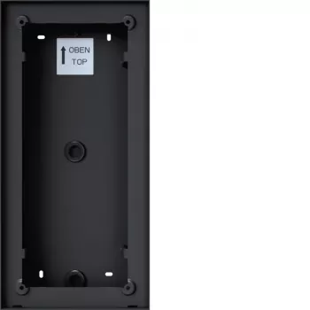 Caixa de superfície Hager REW407X para intercomunicador mono, 2/3/4 botões de chamada, antracite