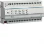 Atuador de comutação e estores KNX Secure HAGER TYMS620D, 20 canais de comutação / 10 canais de estores, 16 A, calha DIN