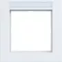 Moldura Hager A.1 1 via com campo de identificação, branco luz mate WAD6101WM