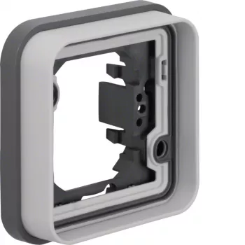 Moldura embutida Hager WNA401 1 via, IP55, cinzento