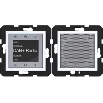 Altifalante DAB+ Bluetooth Radio Touch UP HAGER WAN6110WG embutido