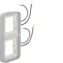 Moldura Hager WNA712 W.1 1 via com iluminação LED azul, 230V, branco polar