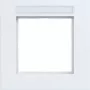 Moldura Hager A.8 1 via com campo de identificação, branco luz mate WAD8101WM