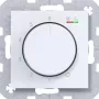 Termostato de ambiente Hager WAN5011WM 230V 15W botão rotativo/pressão aquecimento/arrefecimento branco polar