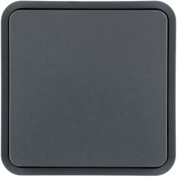 Tampa de interruptor de basculante Hager WNT902 1 via, cinzento claro